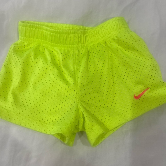 Nike Girls Shorts Trio - Black, Pink, Neon Yellow - Picture 3 of 5